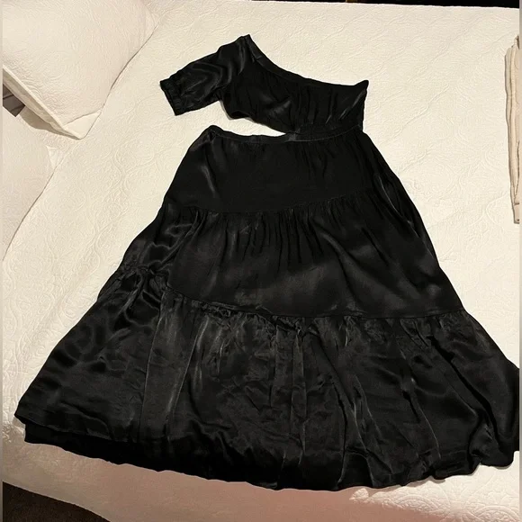 Peter Som Black Asymmetrical Dress - Picture 6 of 7